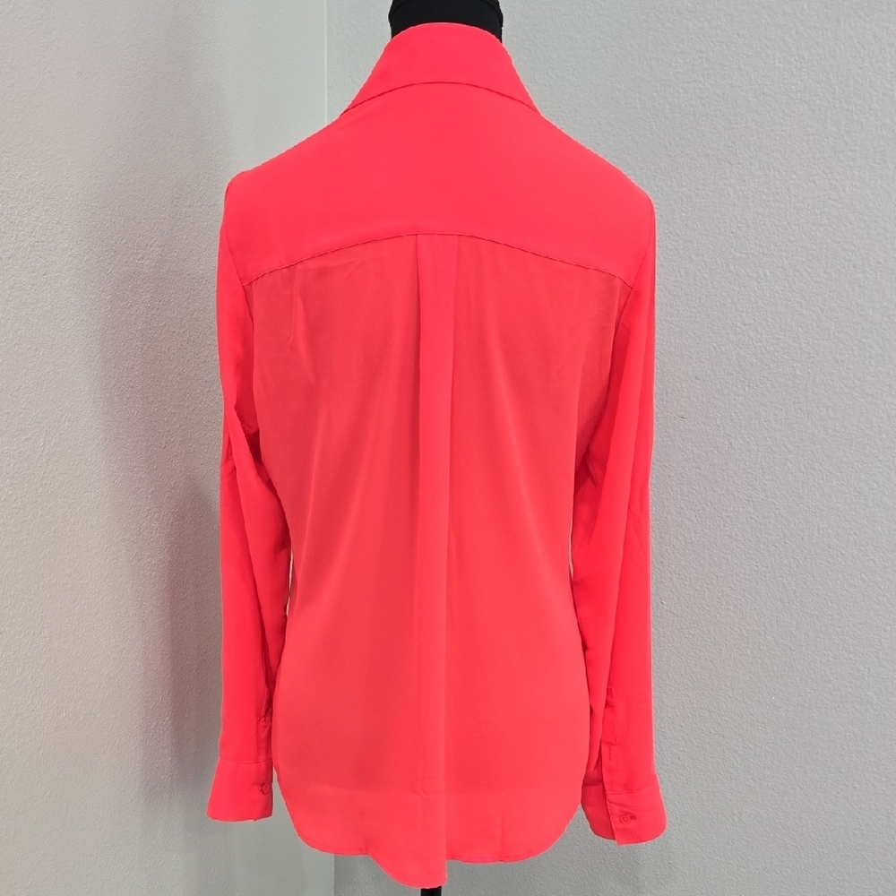 Express Coral Button-Down Utility Blouse - image 7